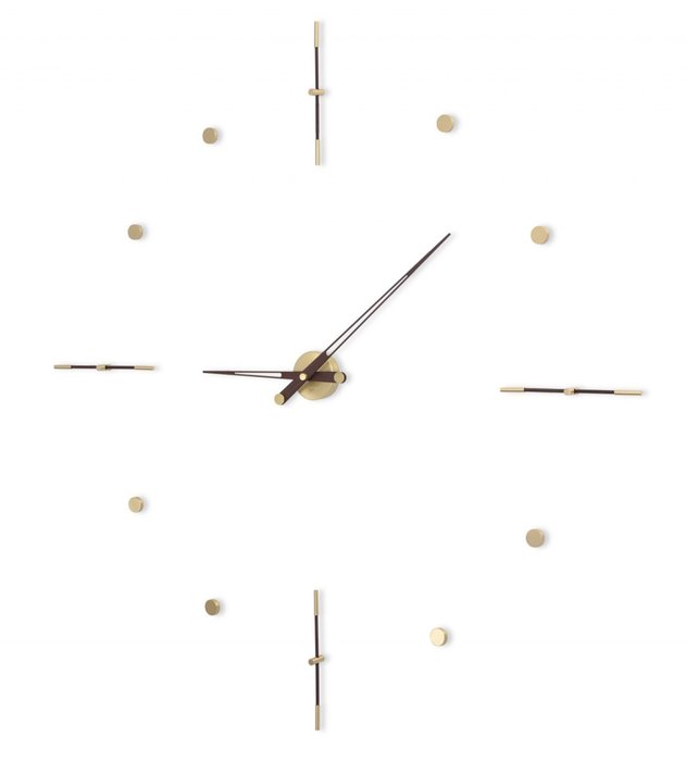 Настенные часы Mixto Gold с деревянными стрелками 