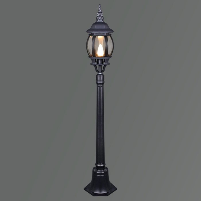 Наземный уличный светильник 08012-0.7-001SL 0.8M BK черного цвета - лучшие Наземные светильники в INMYROOM