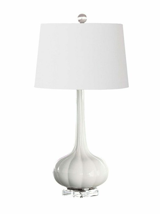 Настольная лампа Спайк белого цвета