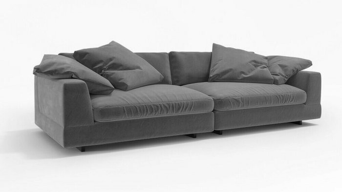 Диван Amur светло-серого цвета - купить Прямые диваны по цене 310299.0