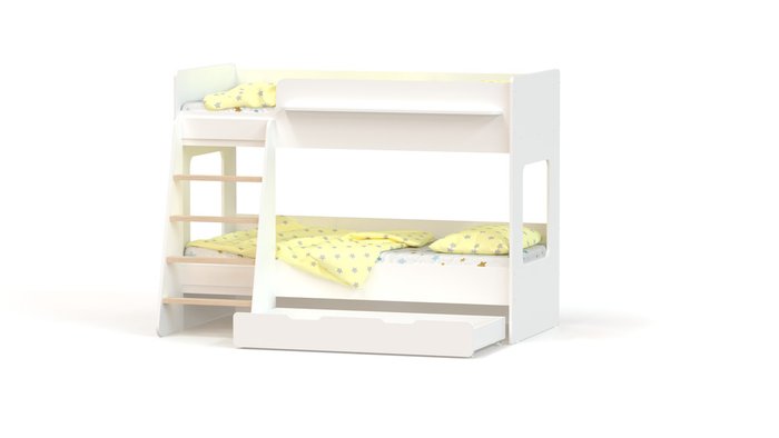 Кровать чердак Ridgimmi 8.1 80х180 белого цвета - лучшие Двухъярусные кроватки в INMYROOM
