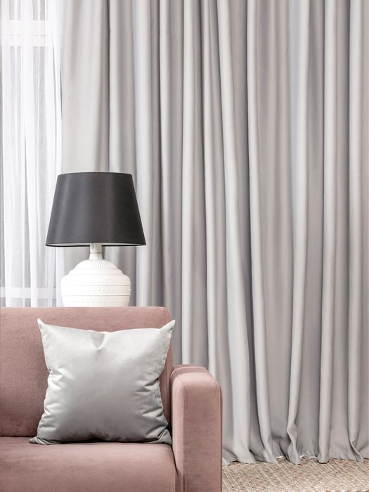 Штора Soul 150х270 светло-серого цвета - лучшие Шторы в INMYROOM