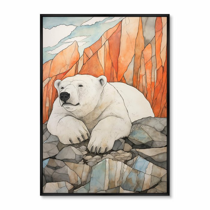 Репродукция картины Polar bears, No 2, 2024г.