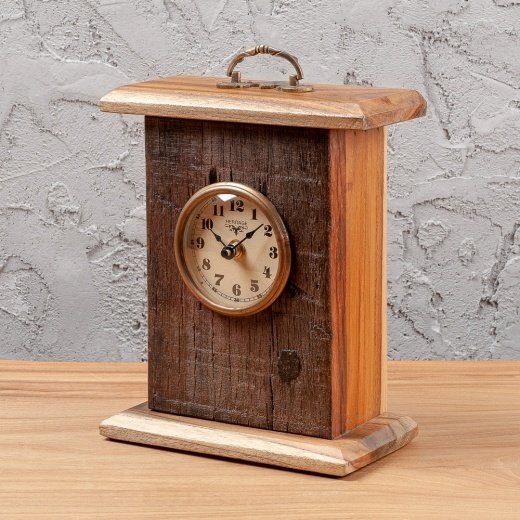 Часы настольные из антикварного дерева - купить Часы по цене 6200.0