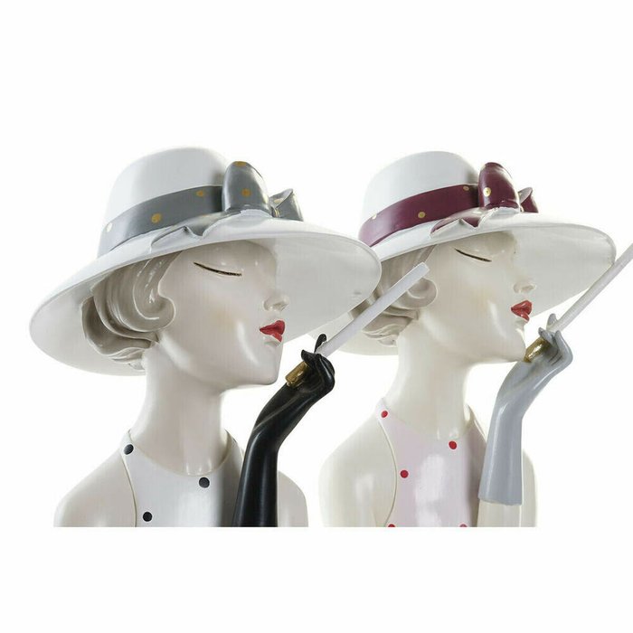 Декоративная фигура 18,5 x 15 x 31 cm Женщина Розовый Белый (2 штук) - лучшие Фигуры и статуэтки в INMYROOM