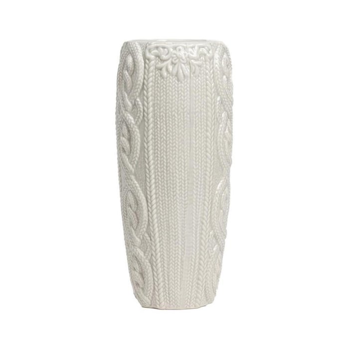 Декоративная керамическая ваза с вязаным узором Lindley - лучшие Вазы  в INMYROOM