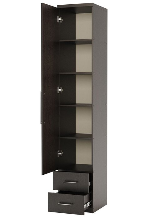 Шкаф с полками и ящиками Мелодия МПЯ-11 30 цвета венге - купить Шкафы распашные по цене 15990 Шкаф с полками и ящиками Мелодия МПЯ-11 30 цвета венге - купить Шкафы распашные по цене 15990