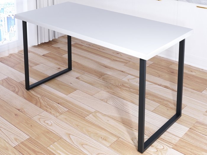 Обеденный стол Loft 140х60 черно-белого цвета - купить Обеденные столы по цене 15793.0