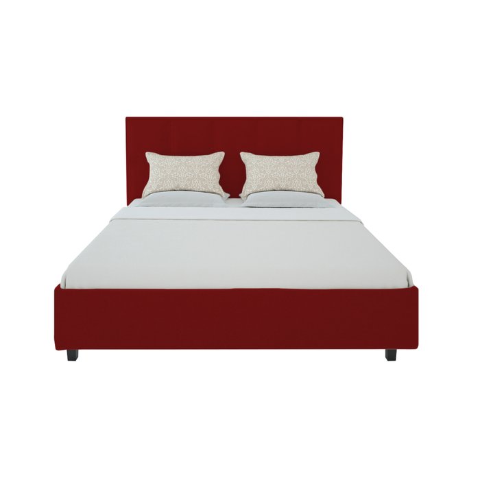 Кровать Royal Black Велюр Красный 140х200 - лучшие Кровати для спальни в INMYROOM