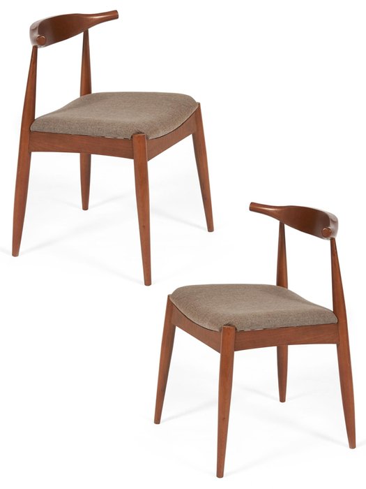 Набор из двух стульев Bull коричневого цвета