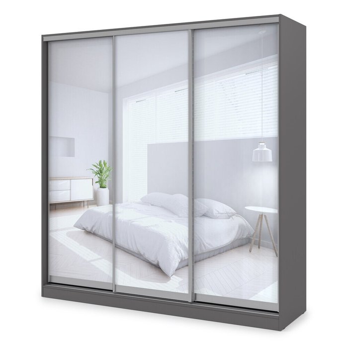 Шкаф-купе Comfort 24.6 темно-серого цвета