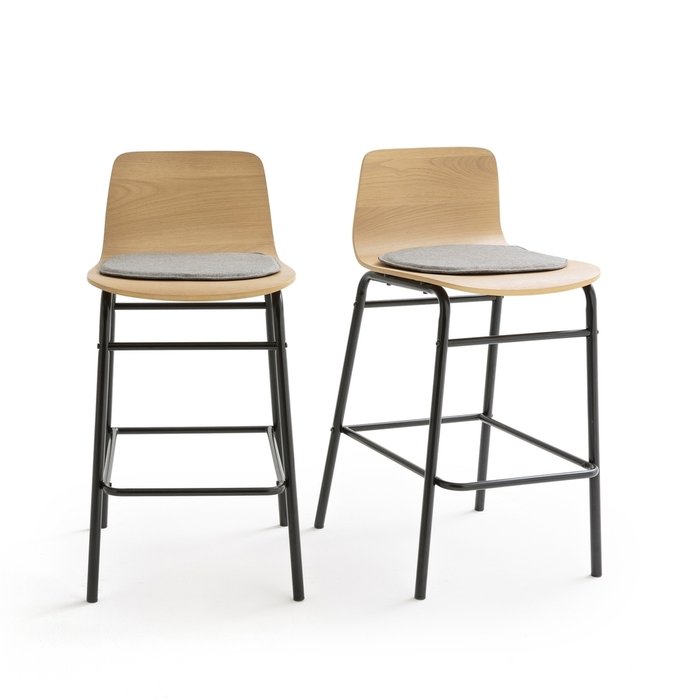 Комплект из двух барных стульев Blutante бежевого цвета