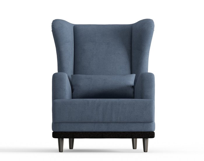 Кресло Грэмми в обивке из велюра темно-синего цвета - купить Интерьерные кресла по цене 10190.0