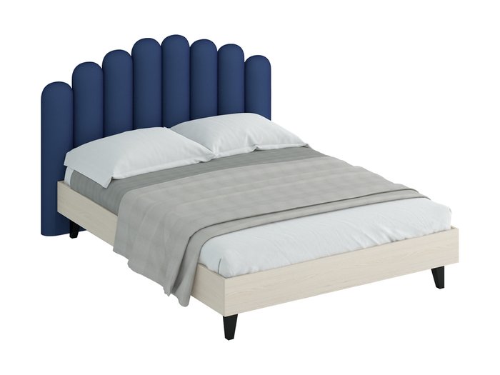 Кровать Queen Sharlotta с изголовьем синего цвета 160х200