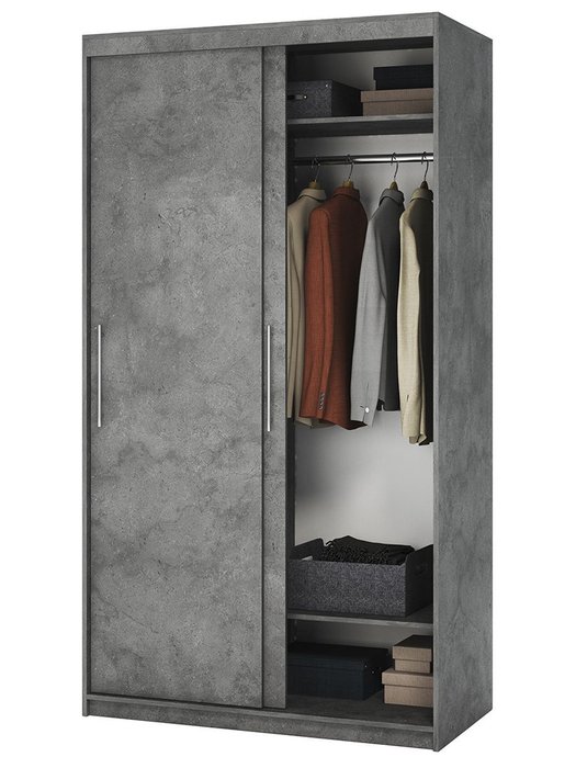 Шкаф-купе Эконом 100 серого цвета - лучшие Шкафы-купе в INMYROOM Шкаф-купе Эконом 100 серого цвета - лучшие Шкафы-купе в INMYROOM