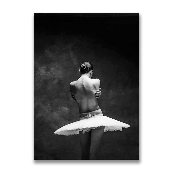 Картина на холсте Балерина в пачке 50х70 см