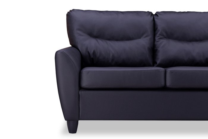 Прямой диван Наполи премиум черного цвета - купить Прямые диваны по цене 38990.0