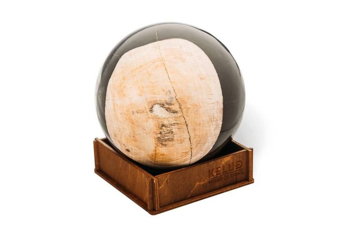 Декоративный шар из окаменелого дерева 383609 - купить Фигуры и статуэтки по цене 5150.0