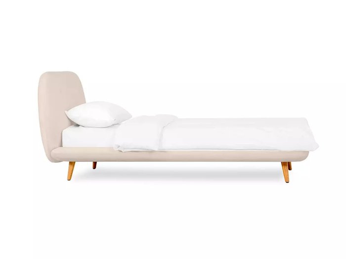 Кровать Loa 90х200 бежевого цвета без подъемного механизма - лучшие Кровати для спальни в INMYROOM