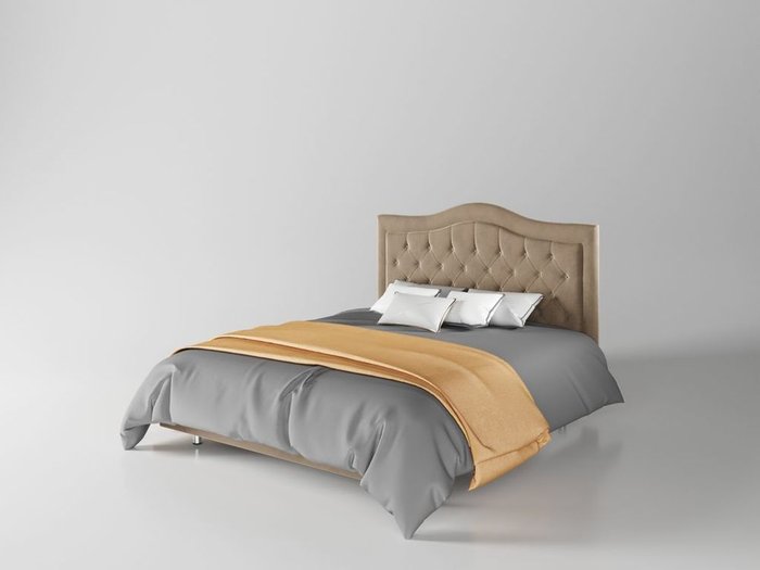 Кровать Герцогиня 200х200 бежевого цвета с подъемным механизмом