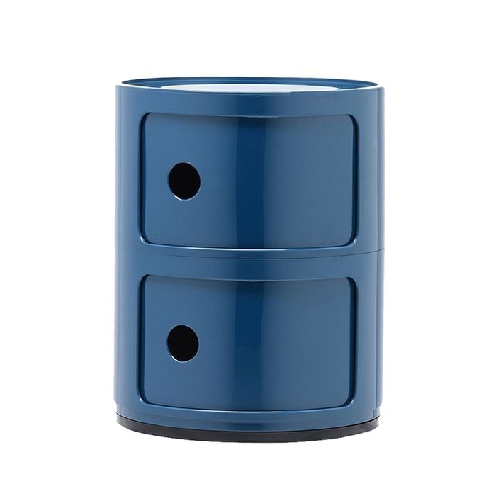 Прикроватная тумба 2 Componibili  Blue с двумя ящиками синего цвета 
