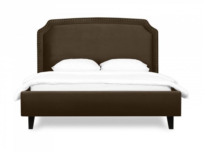 Кровать Ruan 160х200 темно-коричневого цвета  - купить Кровати для спальни по цене 73130.0