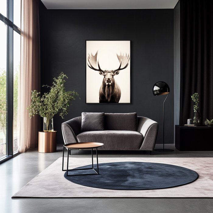 Репродукция картины на холсте Elk, 2024г. - лучшие Картины в INMYROOM