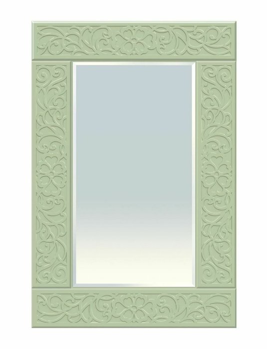 Настенное зеркало Соня Премиум 60х90 в раме светло-зеленого цвета