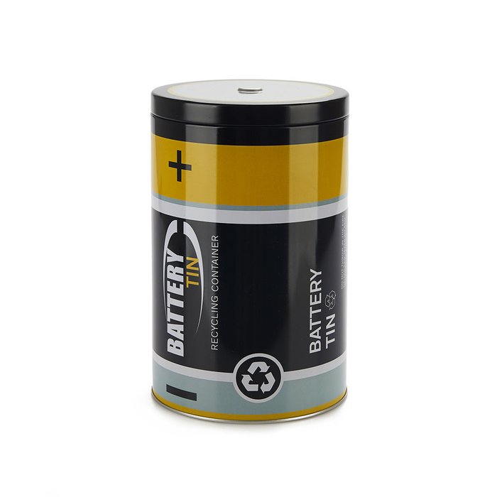 Бокс для хранения Battery Tin черного цвета - лучшие Емкости для хранения в INMYROOM