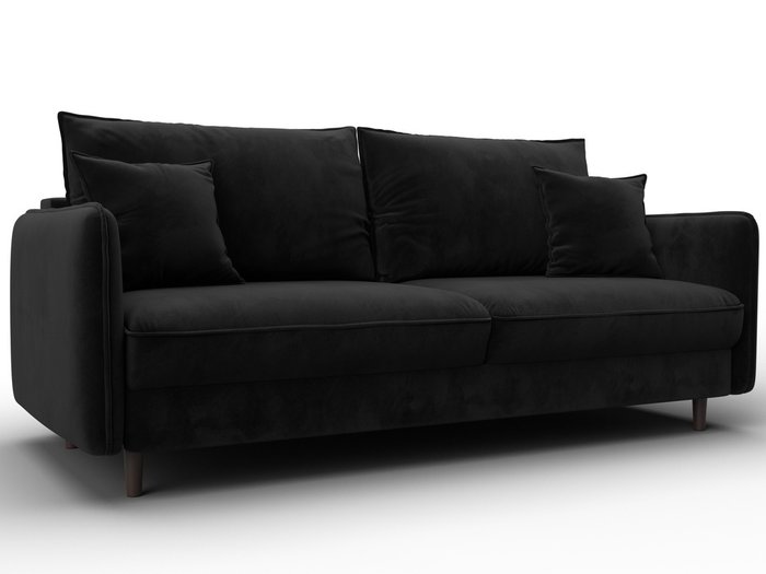 Диван-кровать Лига-064 черного цвета Диван-кровать Лига-064 черного цвета