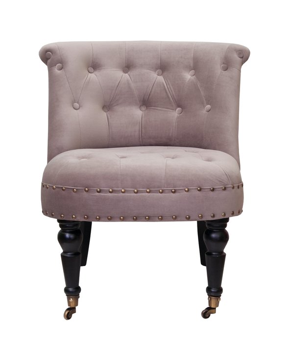 Низкое кресло Aviana taupe velvet светло-коричневого цвета