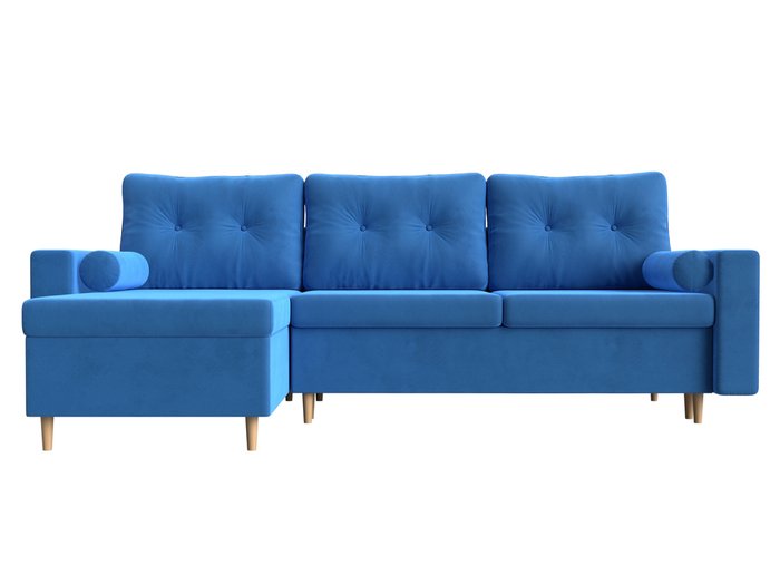 Угловой диван-кровать Белфаст голубого цвета левый угол - купить Угловые диваны по цене 52999.0