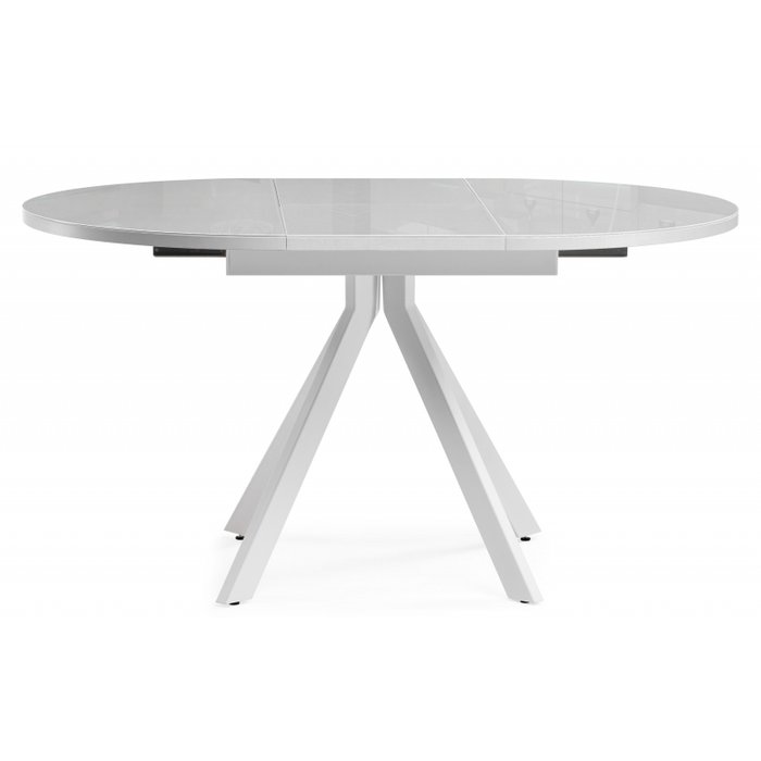 Раздвижной обеденный стол Ален белого цвета - лучшие Обеденные столы в INMYROOM