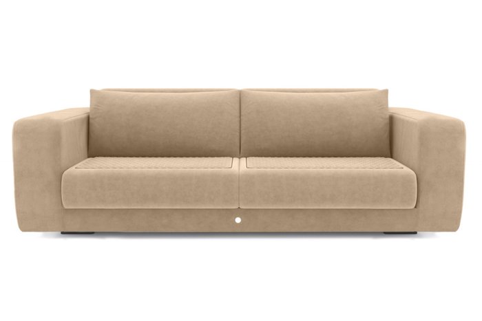 Прямой диван-кровать бежевого цвета