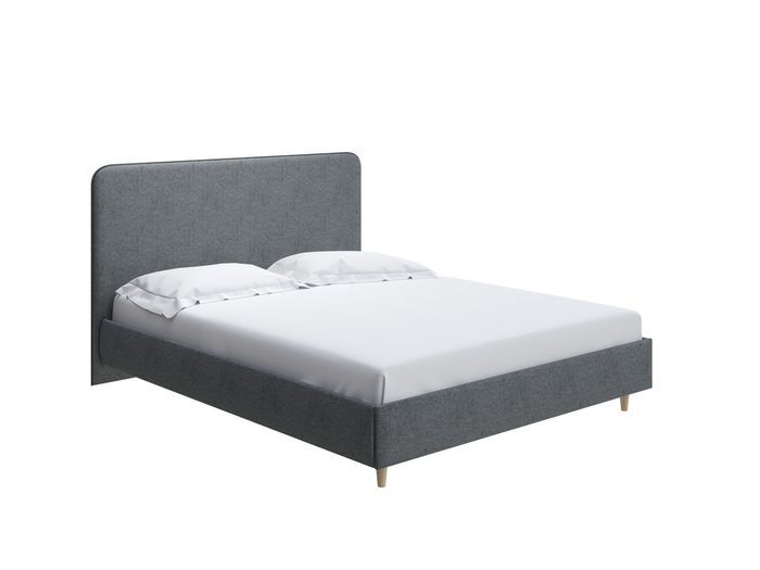 Кровать Mia 160х200 серого цвета