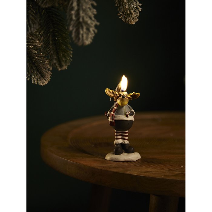 Свеча декоративная Festive Moose серого цвета 12 см - купить Свечи по цене 990.0
