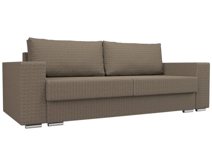 Прямой диван-кровать Исланд коричневого цвета