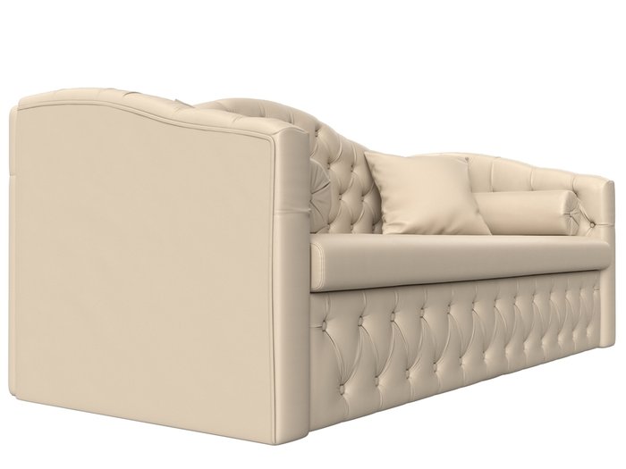 Прямой диван-кровать Мечта бежевого цвета (экокожа) - лучшие Прямые диваны в INMYROOM