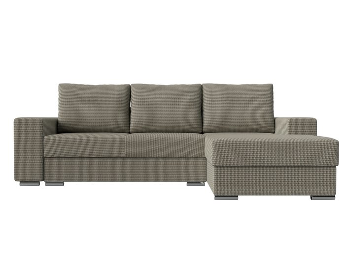 Угловой диван-кровать Дрезден серо-бежевого цвета правый угол - купить Угловые диваны по цене 65999.0