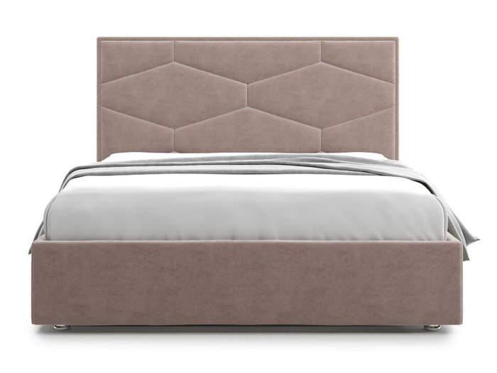 Кровать Premium Milana 4 160х200 светло-коричневого цвета с подъемным механизмом - купить Кровати для спальни по цене 58000.0