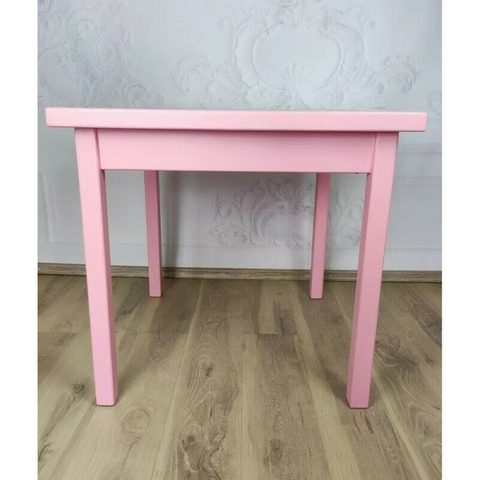Обеденный стол Классика 70х70 розового цвета - купить Обеденные столы по цене 12386.0