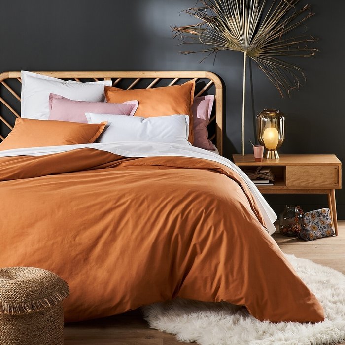 Кровать из массива дуба с кроватным основанием Anda 140x190 бежевого цвета - купить Кровати для спальни по цене 55850.0