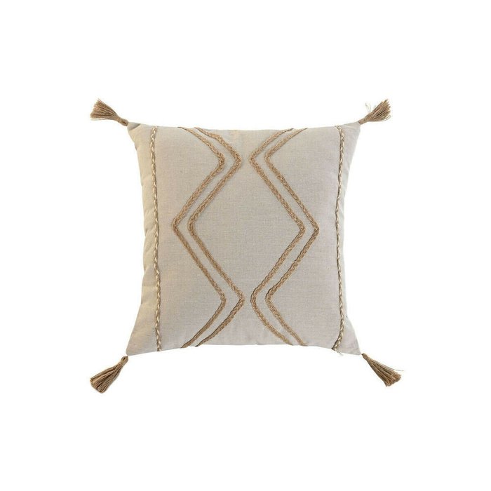Декоративная подушка Boho 45x45 бежевого цвета