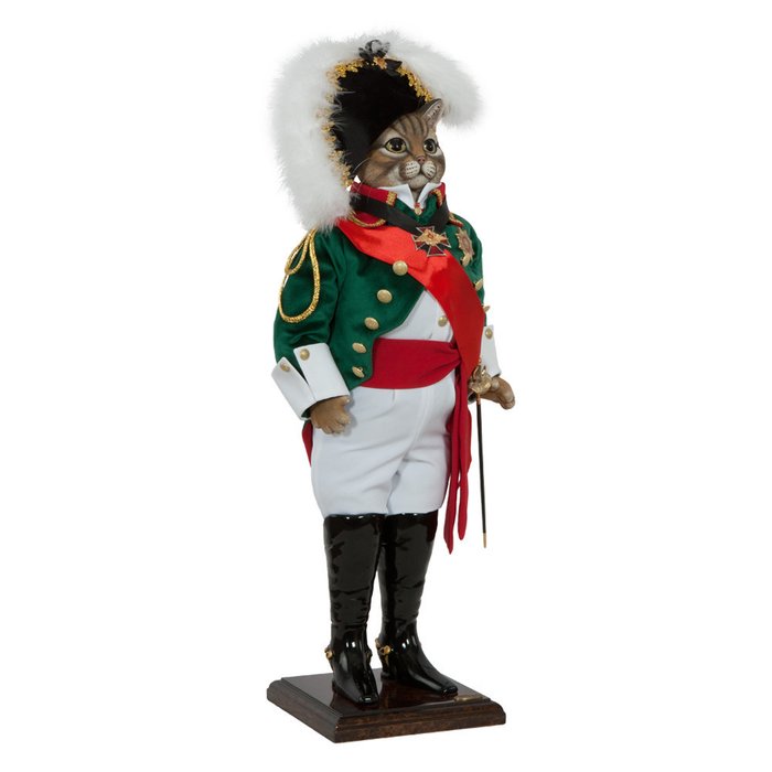 Коллекционная кукла Кот Адмирал Дункан бело-зеленого цвета - лучшие Фигуры и статуэтки в INMYROOM