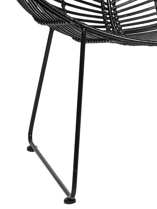 Стул круглый из ротанга черного цвета - купить Обеденные стулья по цене 43200.0