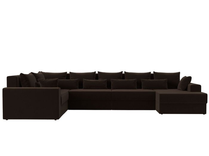 Угловой диван-кровать Майами темно-коричневого цвета правый угол - купить Угловые диваны по цене 99999.0