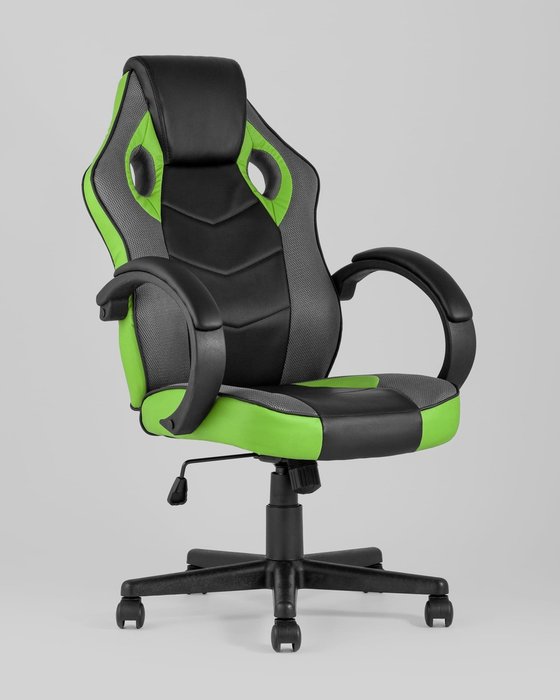 Кресло игровое Top Chairs Sprinter черно-зеленого цвета - купить Офисные кресла по цене 21980.0