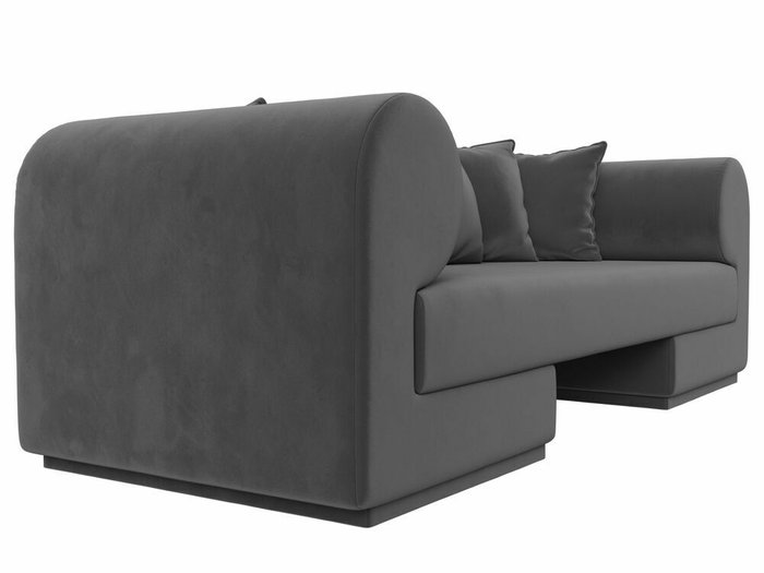 Прямой диван Кипр серого цвета - лучшие Прямые диваны в INMYROOM