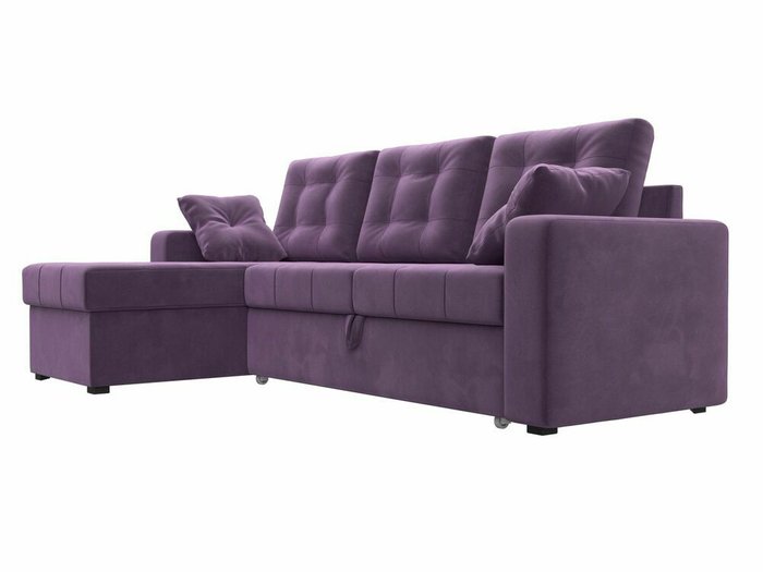 Угловой диван-кровать Камелот сиреневого цвета левый угол - лучшие Угловые диваны в INMYROOM