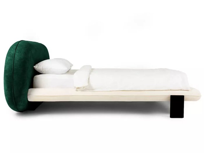 Кровать Softbay 160х200 бело-зеленого цвета без подъемного механизма - лучшие Кровати для спальни в INMYROOM